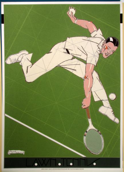 Lawn Tennis - sérigraphie René Vincent Archives