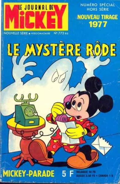 Mickey parade (mickey bis) # 772 - Le mystère rôde - nouveau tirage