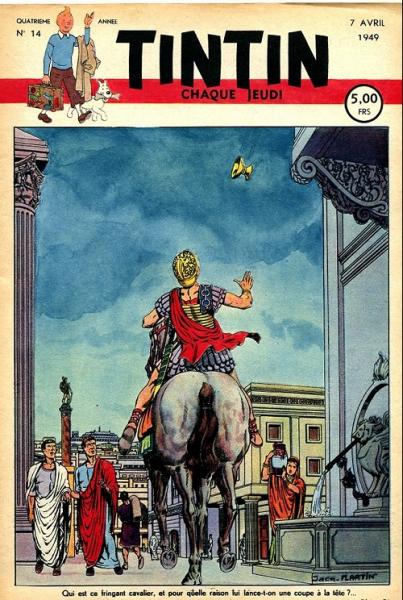 Tintin journal (belge) # 14 - Couverture Jacques Martin - Alix