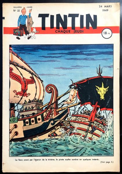 Tintin journal (français)  # 22 - Couverture Jacques Martin - Alix