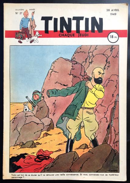 Tintin journal (français)  # 27 - Couverture Hergé - Tintin