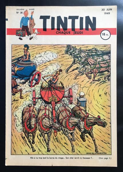 Tintin journal (français)  # 36 - Couverture Jacques Martin - Alix