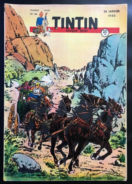 Tintin journal (français)  # 66 - Couverture Cuvelier - Corentin