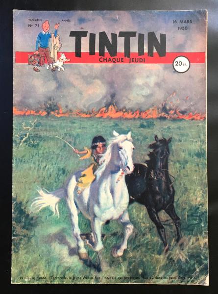 Tintin journal (français)  # 73 - Couverture Cuvelier - Corentin