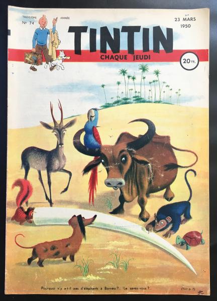 Tintin journal (français)  # 74 - Couverture Husy