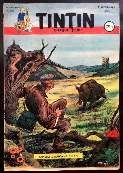 Tintin journal (français)  # 106 - Couverture Raymond Reding