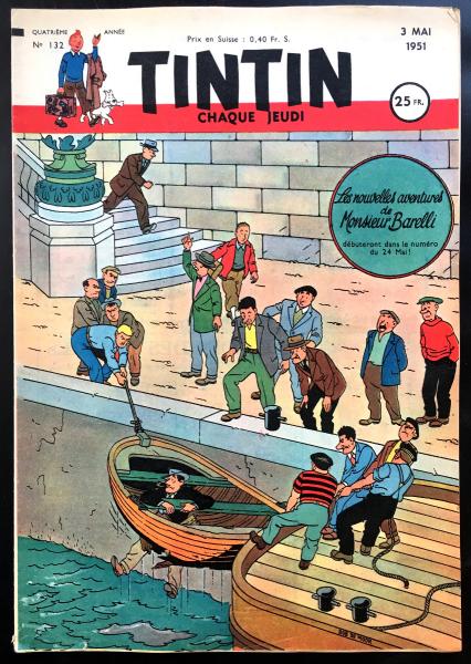 Tintin journal (français)  # 132 - Couverture Bob de Moor