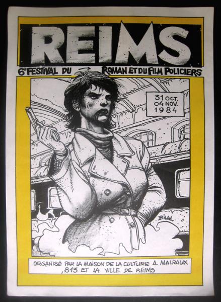 Bilal : Affiche du salon du polar de Reims 1984