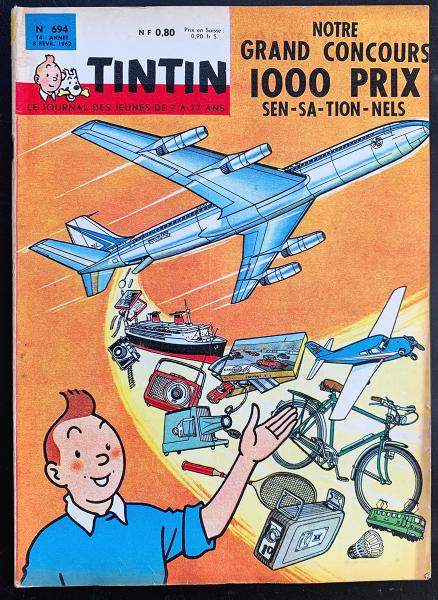 Tintin journal (français)  # 694 - Couverture Tintin