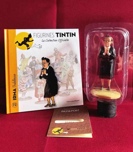 Tintin (figurines Moulinsart) # 72 - Irma - en boîte avec livret + passeport