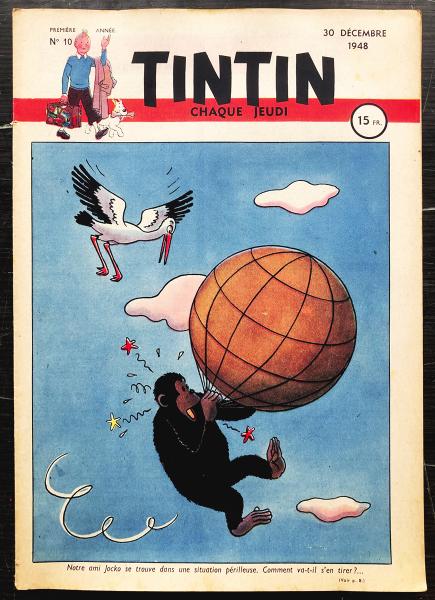 Tintin journal (français)  # 10 - Couverture Hergé - 30 décembre 1948