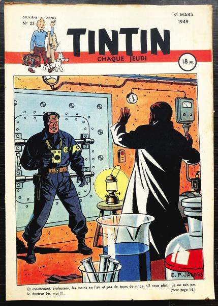 Tintin journal (français)  # 23 - Couverture Jacobs - Olric et Mortimer