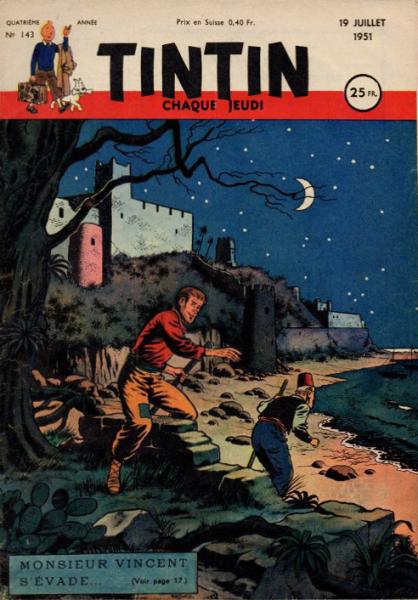 Tintin journal (français)  # 143 - Couverture Reding