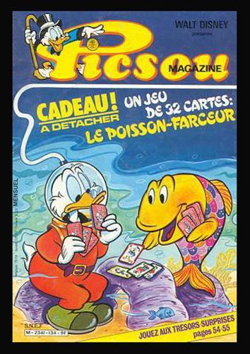 Picsou Magazine # 134 - Avec jeu 32 cartes : le Poisson-farceur (manque 1 carte)