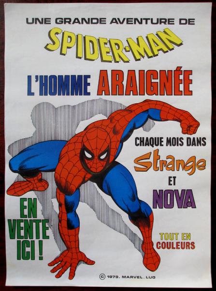 Strange (divers) # 1 - Strange et Nova : archive affiche promo. 1979 avec spider-man