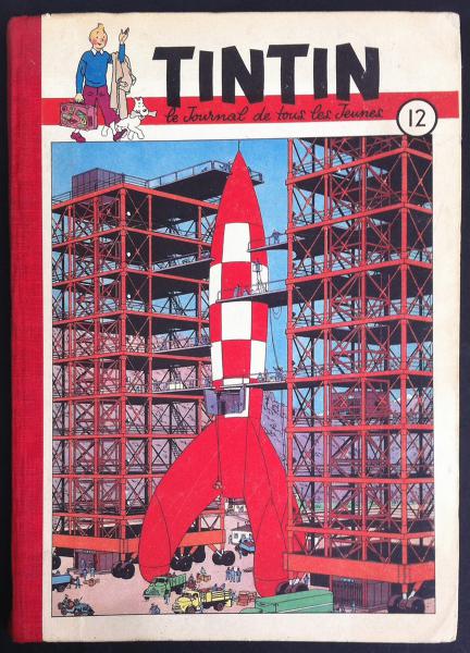 Tintin Français (recueils) # 12 - Recueil éditeur n°12 - couv. Hergé