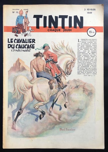 Tintin journal (français)  # 15 - Couverture Cuvelier - Corentin