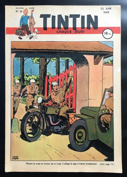 Tintin journal (français)  # 35 - Couverture Le Rallic - Leclerc