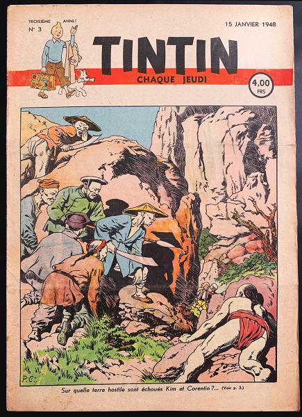 Tintin journal (belge) # 3 - Couverture Cuvelier