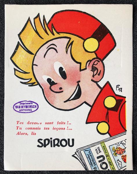 Spirou et Fantasio (divers) # 0 - Carte Spirou buvard Franquin 1951 - ...alors lis Spirou