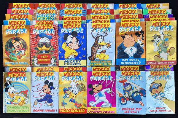Mickey parade (deuxième serie) # 0 - N°140 à 192 - période argent complète 53 num.