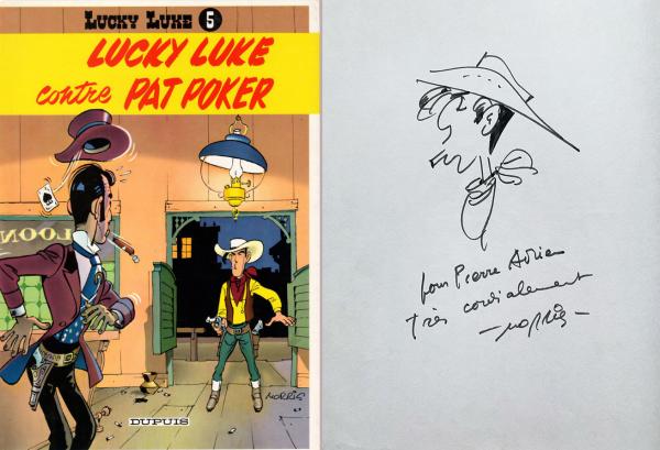 Lucky Luke # 5 - Lucky Luke contre Pat Poker + belle dédicace Morris