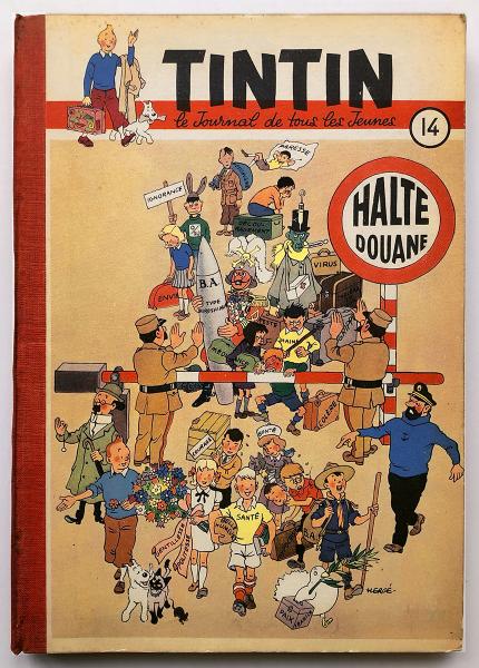 Tintin Français (recueils) # 14 - Recueil éditeur n°14 - couv. Hergé