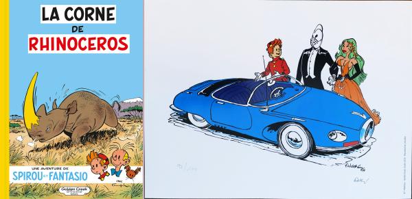 Spirou et Fantasio # 7 - La Corne de rhinocéros - TL 495 ex. Golden Creek + ex-libris 100 ex.