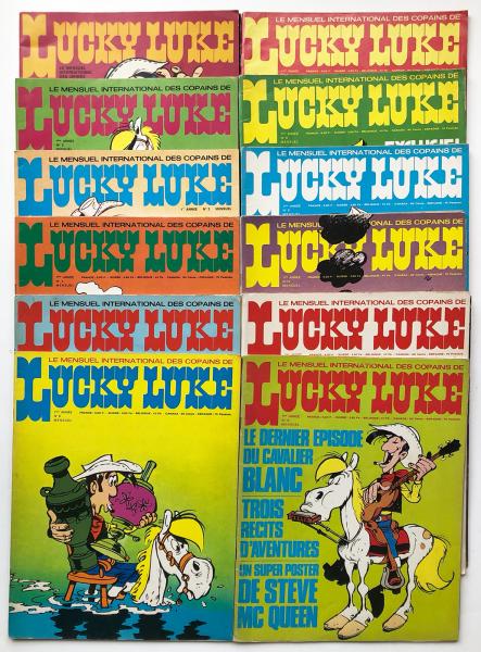 Lucky Luke (mensuel) # 0 - Collection complète n°1 à 12 - complet des posters