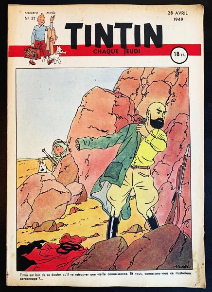 Tintin journal (français)  # 27 - Couverture Hergé - Tintin