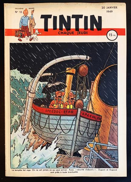 Tintin journal (français)  # 13 - Couverture Hergé - Tintin grand concours