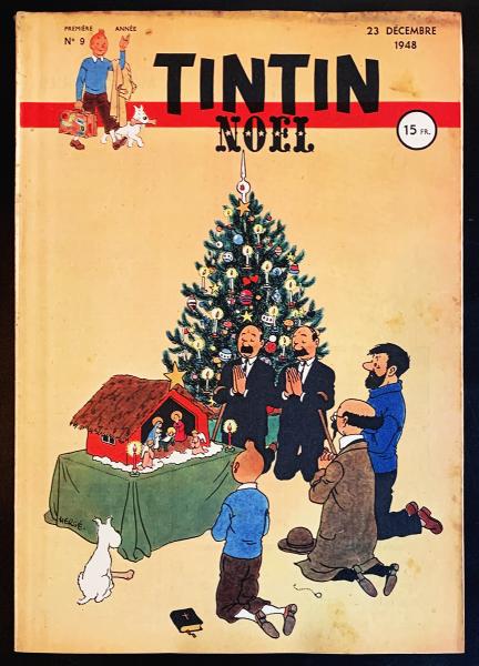 Tintin journal (français)  # 9 - Couverture Hergé - Noël 1948