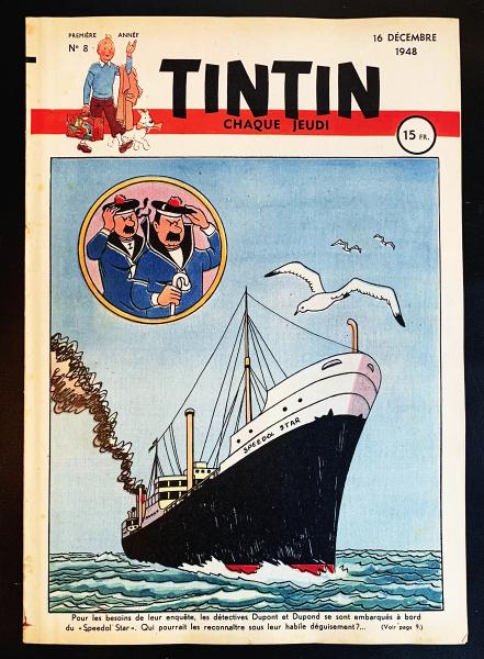 Tintin journal (français)  # 8 - Couverture Hergé -décembre 1948