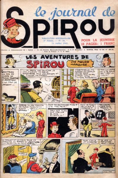 Spirou (journal) # 30 - Une pseudo marquise (1er petit format)